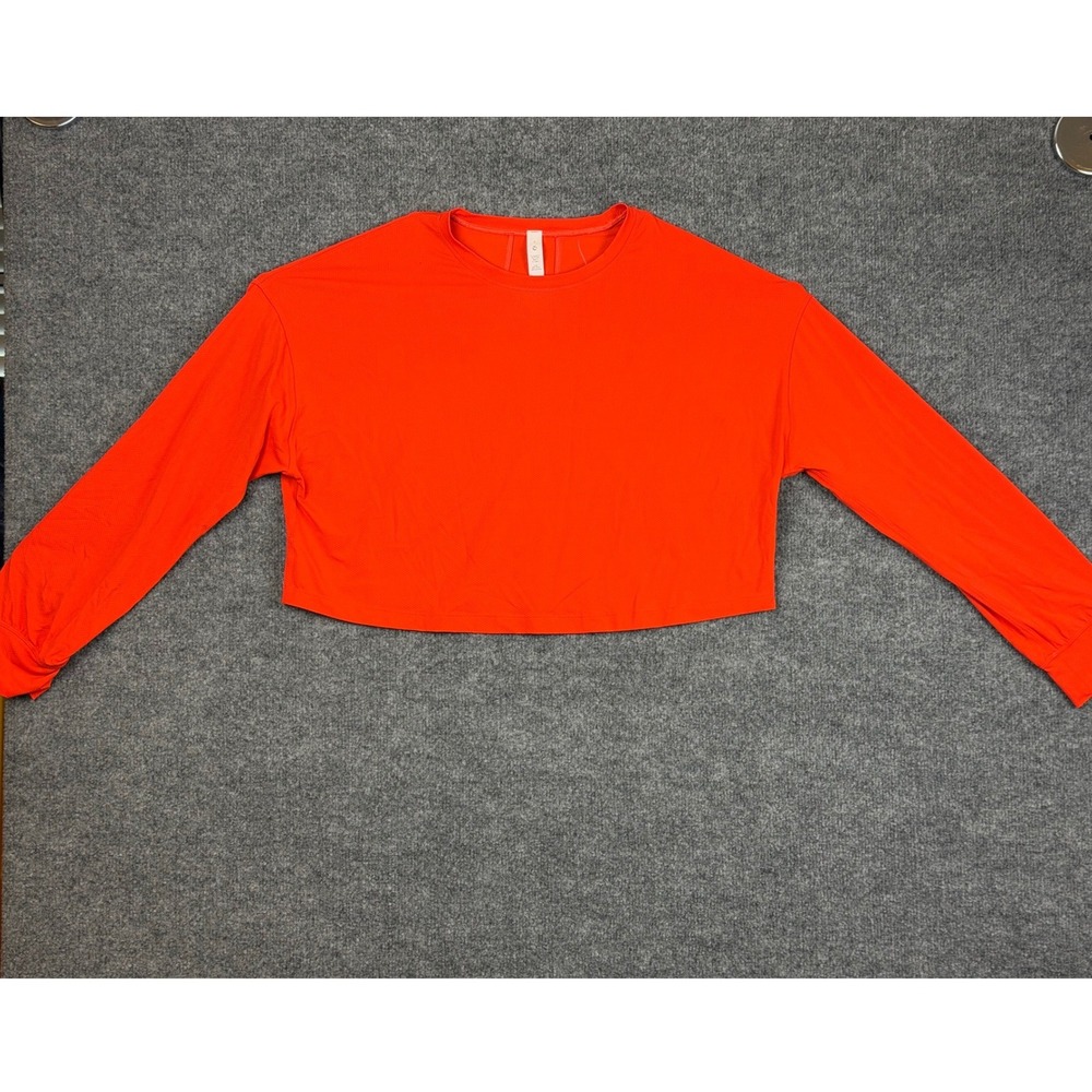 Lululemon Muscle Love Long Sleeve Crop Top Autumn Red 6 Cropped A+ Cond Shirt